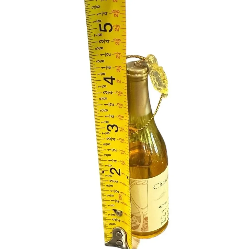 Chardonnay Wine Vintage Funny Humorous Christmas Tree Holiday Ornament.